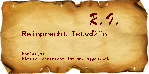 Reinprecht István névjegykártya
